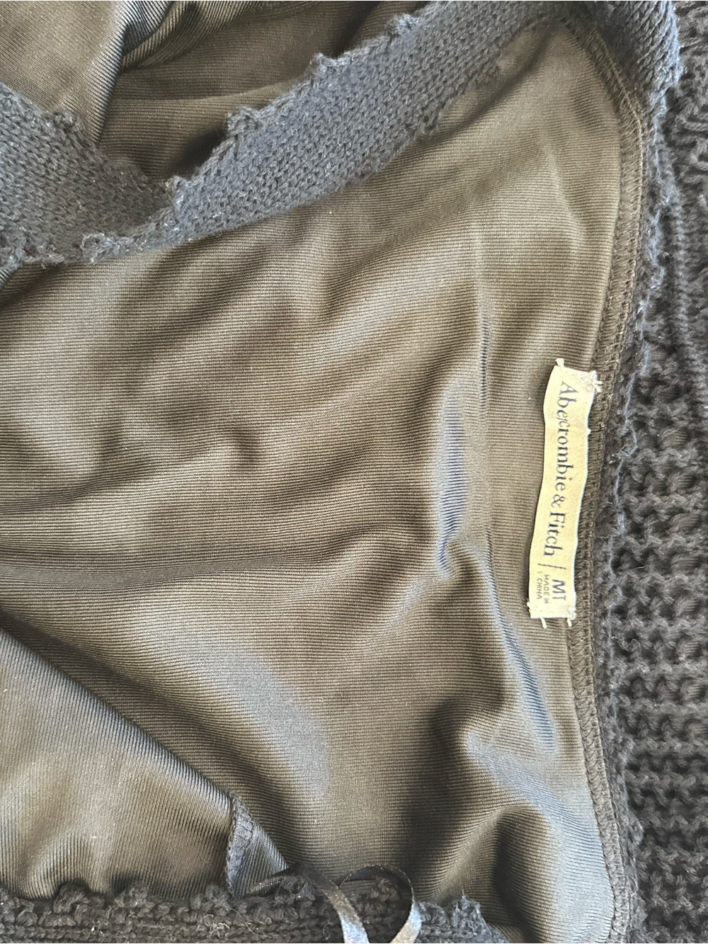Abercrombie & Fitch Black Crochet Knit Dress - Picture 5 of 5